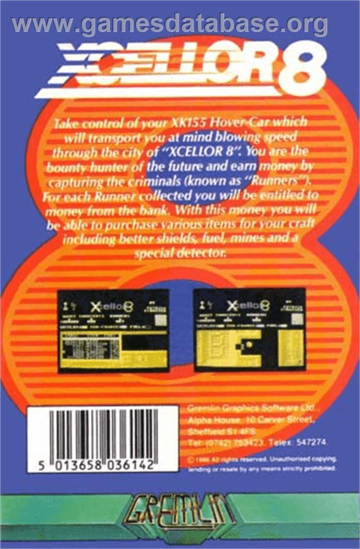 Xcellor8 - Commodore Plus 4 - Artwork - Box Back