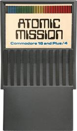 Cartridge artwork for Atomic Mission on the Commodore Plus 4.