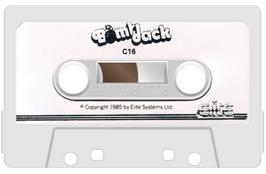 Cartridge artwork for Bomb Jack on the Commodore Plus 4.