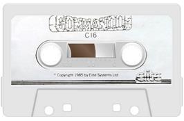 Cartridge artwork for Commando on the Commodore Plus 4.