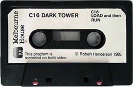 Cartridge artwork for Dark Tower on the Commodore Plus 4.