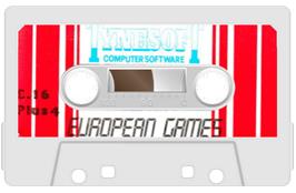 Cartridge artwork for European Games on the Commodore Plus 4.