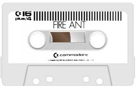Cartridge artwork for Fire Ant on the Commodore Plus 4.