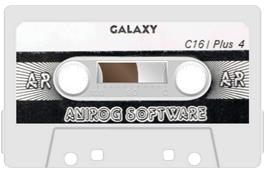 Cartridge artwork for Galaxy on the Commodore Plus 4.