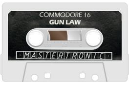 Cartridge artwork for Gun Law on the Commodore Plus 4.