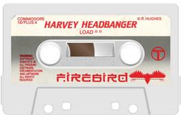 Cartridge artwork for Harvey Headbanger on the Commodore Plus 4.