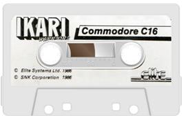 Cartridge artwork for Ikari Warriors on the Commodore Plus 4.