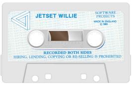 Cartridge artwork for Jet Set Willy on the Commodore Plus 4.