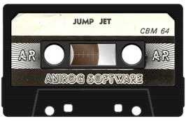 Cartridge artwork for Jump Jet on the Commodore Plus 4.