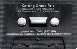 Cartridge artwork for Karting Grand Prix on the Commodore Plus 4.