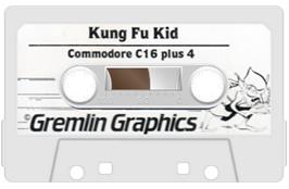 Cartridge artwork for Kung-fu Kid on the Commodore Plus 4.