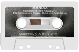 Cartridge artwork for Maniax on the Commodore Plus 4.