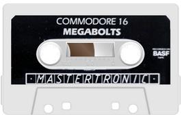 Cartridge artwork for Megabolts on the Commodore Plus 4.