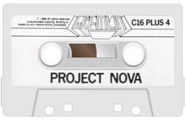 Cartridge artwork for Project Nova on the Commodore Plus 4.