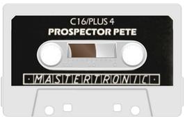 Cartridge artwork for Prospector Pete on the Commodore Plus 4.