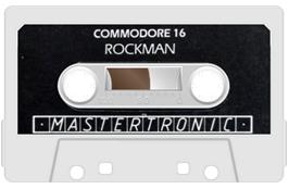 Cartridge artwork for Rockman on the Commodore Plus 4.