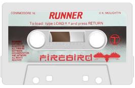 Cartridge artwork for Runner on the Commodore Plus 4.