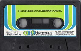 Cartridge artwork for Sorcerer Of Claymorgue Castle on the Commodore Plus 4.