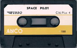 Cartridge artwork for Space Pilot on the Commodore Plus 4.
