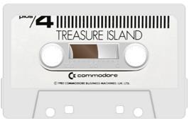 Cartridge artwork for Treasure Island on the Commodore Plus 4.