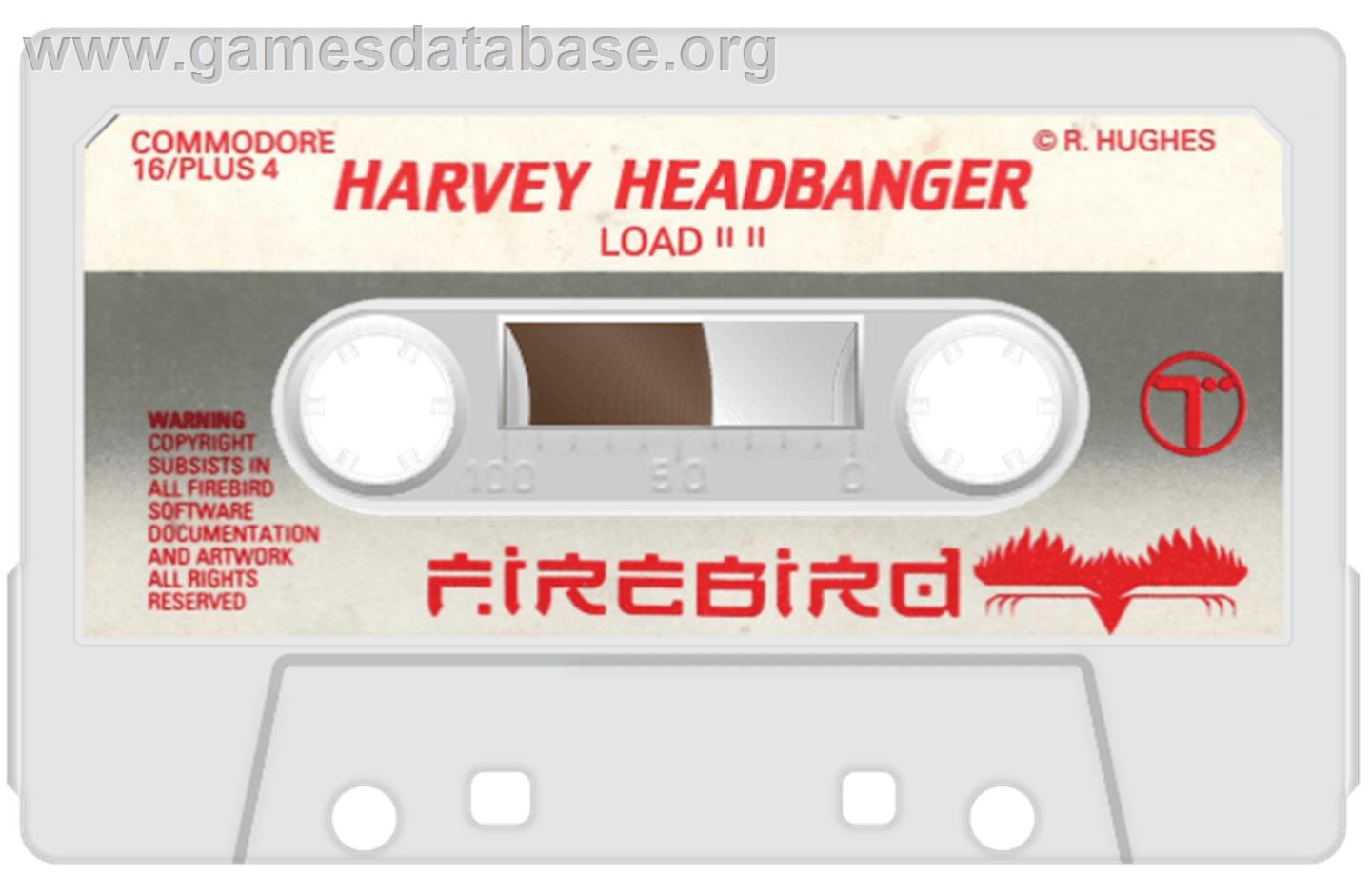 Harvey Headbanger - Commodore Plus 4 - Artwork - Cartridge