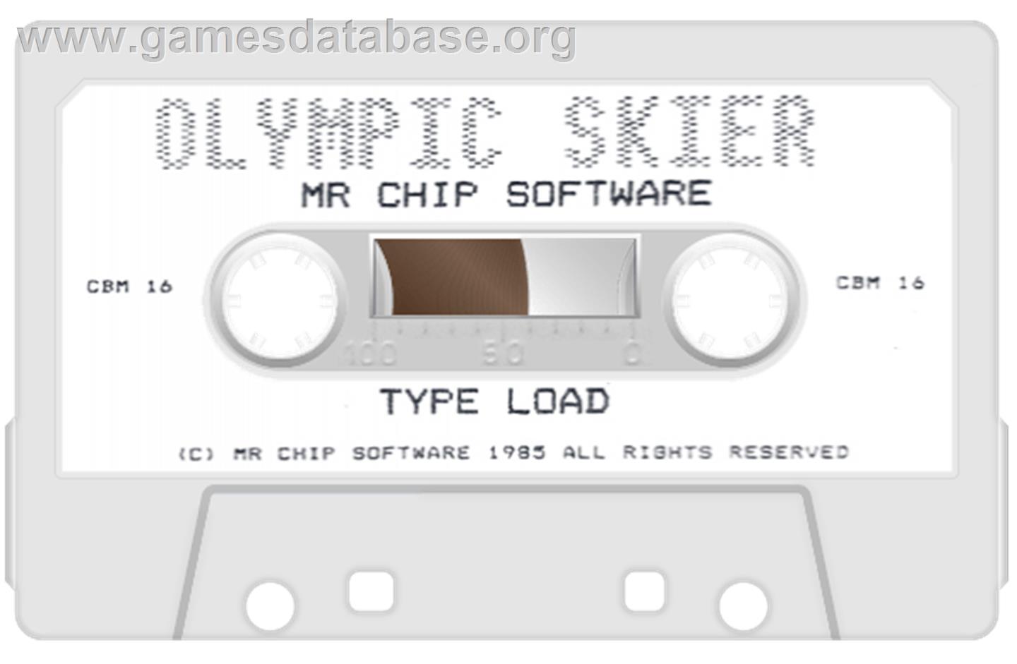 Olympic Skier - Commodore Plus 4 - Artwork - Cartridge