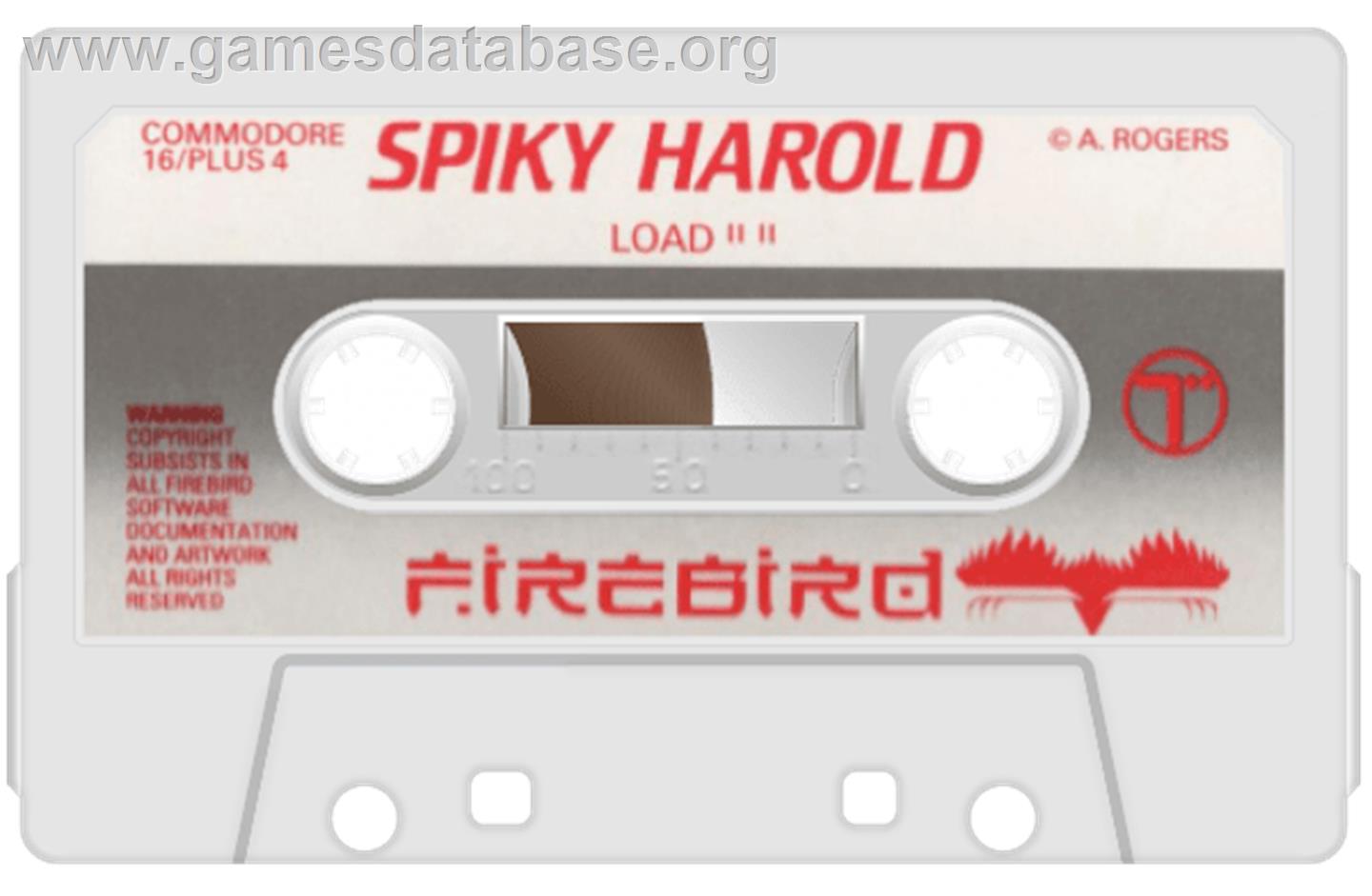 Spiky Harold - Commodore Plus 4 - Artwork - Cartridge