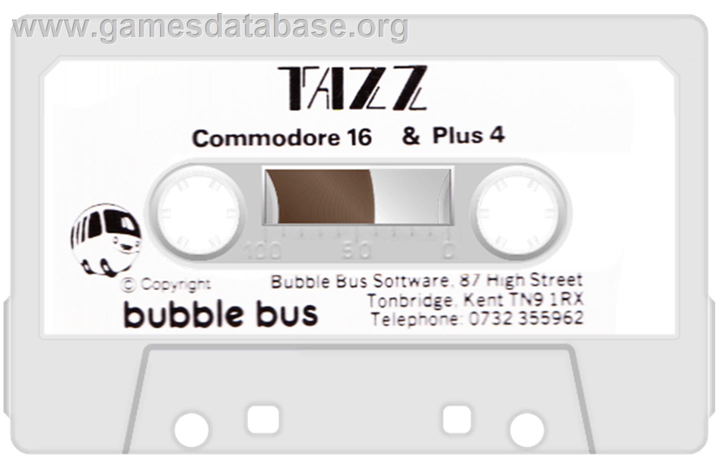 Tazz - Commodore Plus 4 - Artwork - Cartridge