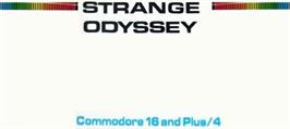 Top of cartridge artwork for Strange Odyssey on the Commodore Plus 4.