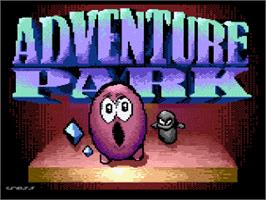 Title screen of Adventure Park on the Commodore Plus 4.