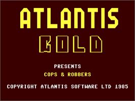 Title screen of Cops N' Robbers on the Commodore Plus 4.