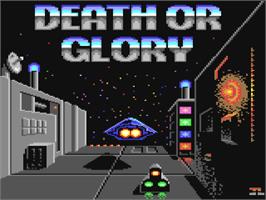 Title screen of Death Or Glory on the Commodore Plus 4.