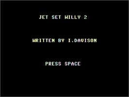 Title screen of Jet Set Willy 2 on the Commodore Plus 4.