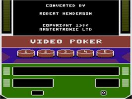 Title screen of Las Vegas Video Poker on the Commodore Plus 4.