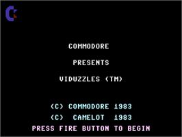 Title screen of Viduzzles on the Commodore Plus 4.