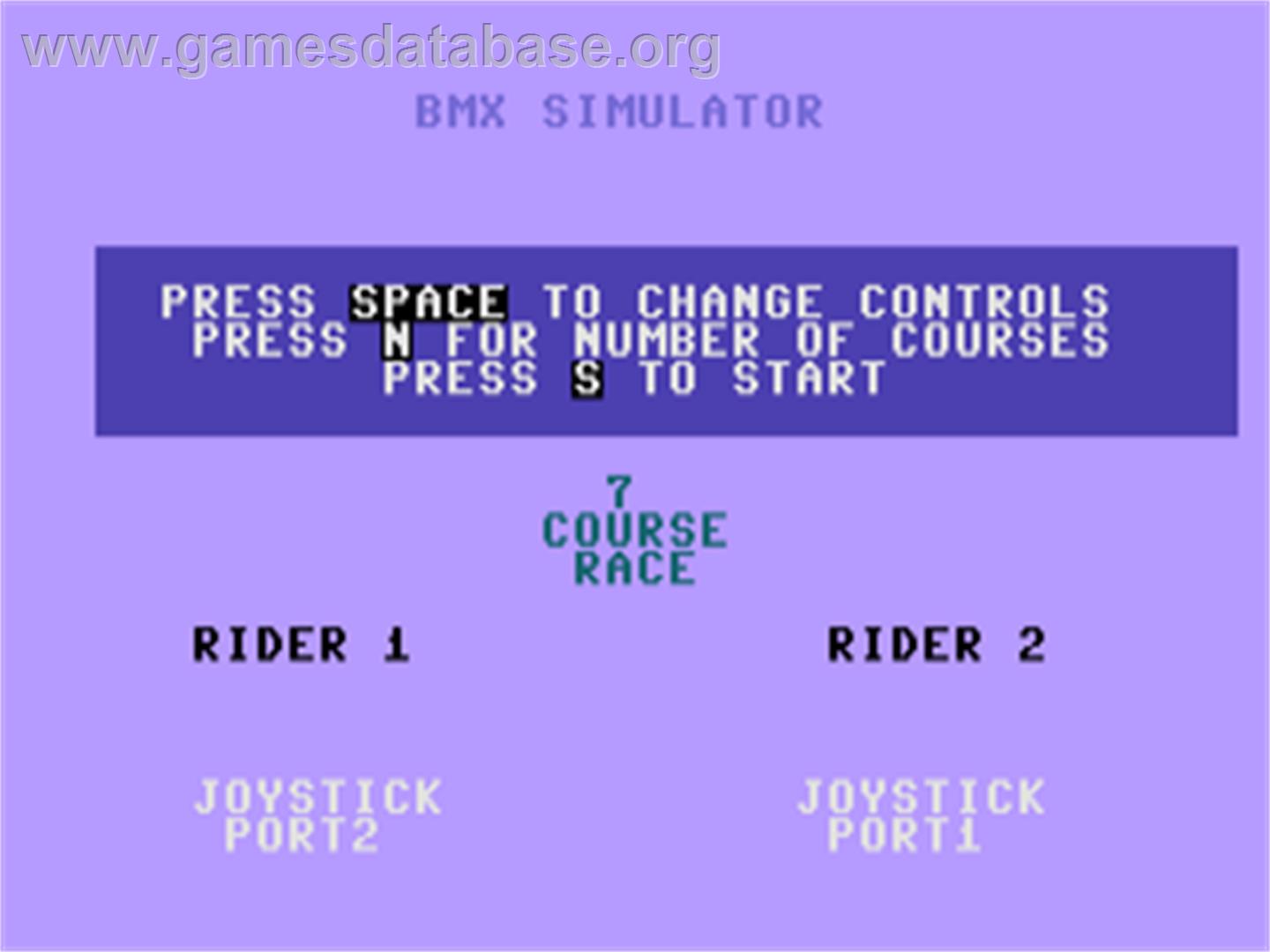 Bmx Simulator - Commodore Plus 4 - Artwork - Title Screen