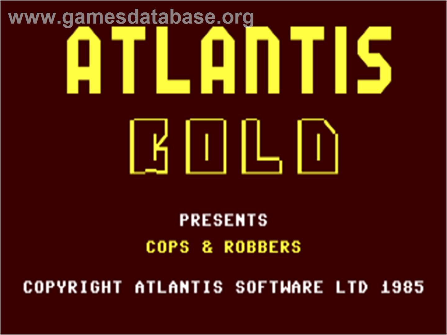 Cops N' Robbers - Commodore Plus 4 - Artwork - Title Screen