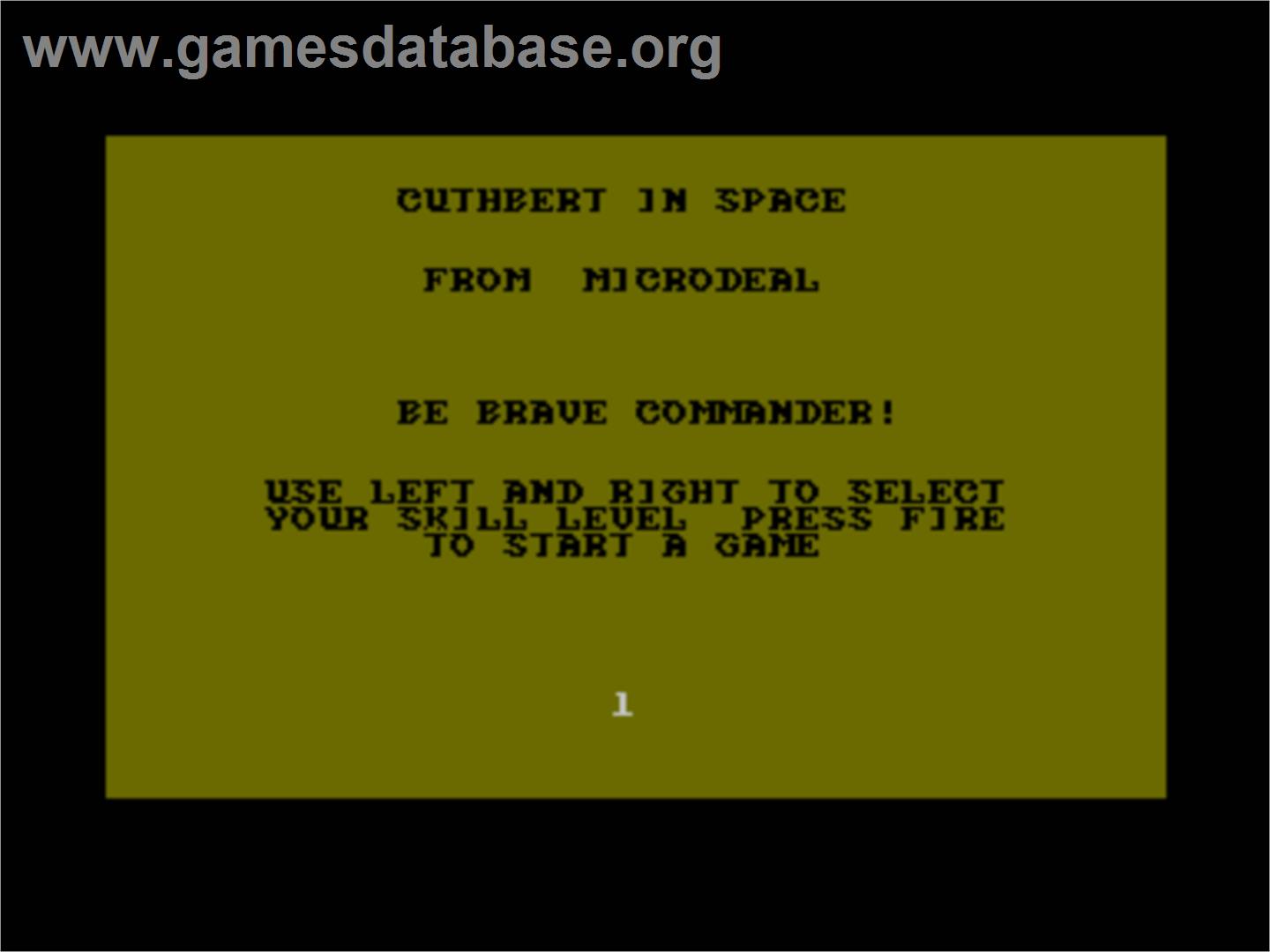 Cuthbert In Space - Commodore Plus 4 - Artwork - Title Screen
