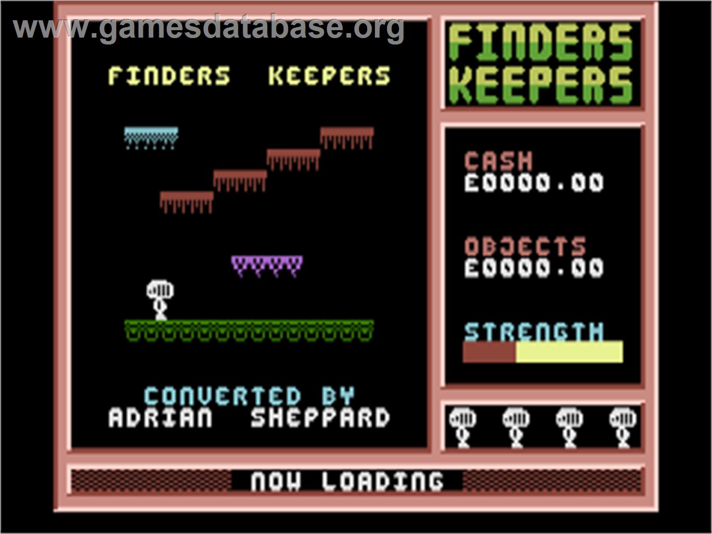 Finders Keepers - Commodore Plus 4 - Artwork - Title Screen