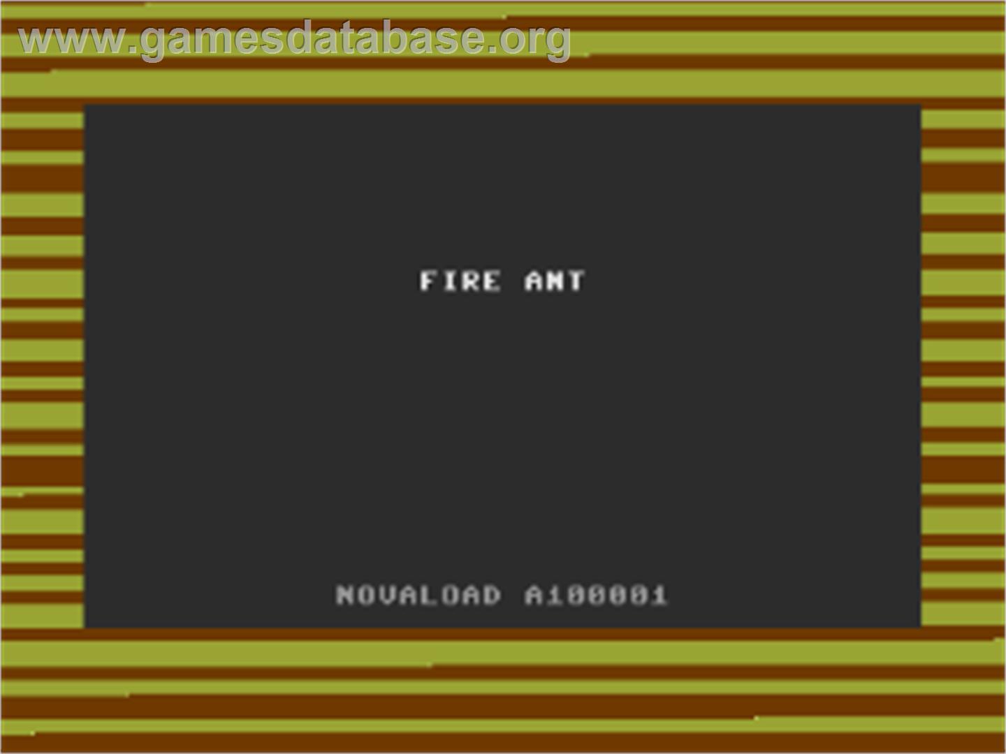 Fire Ant - Commodore Plus 4 - Artwork - Title Screen
