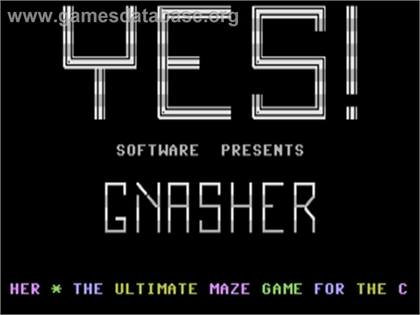 Gnasher - Commodore Plus 4 - Artwork - Title Screen