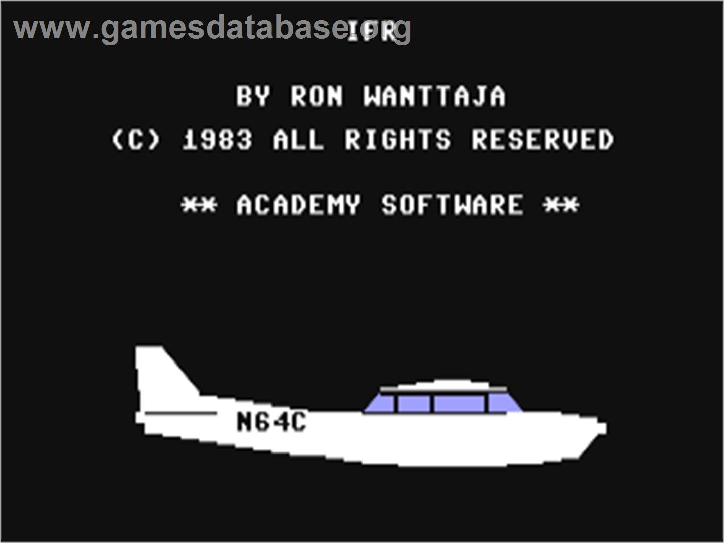 Ifr - Commodore Plus 4 - Artwork - Title Screen