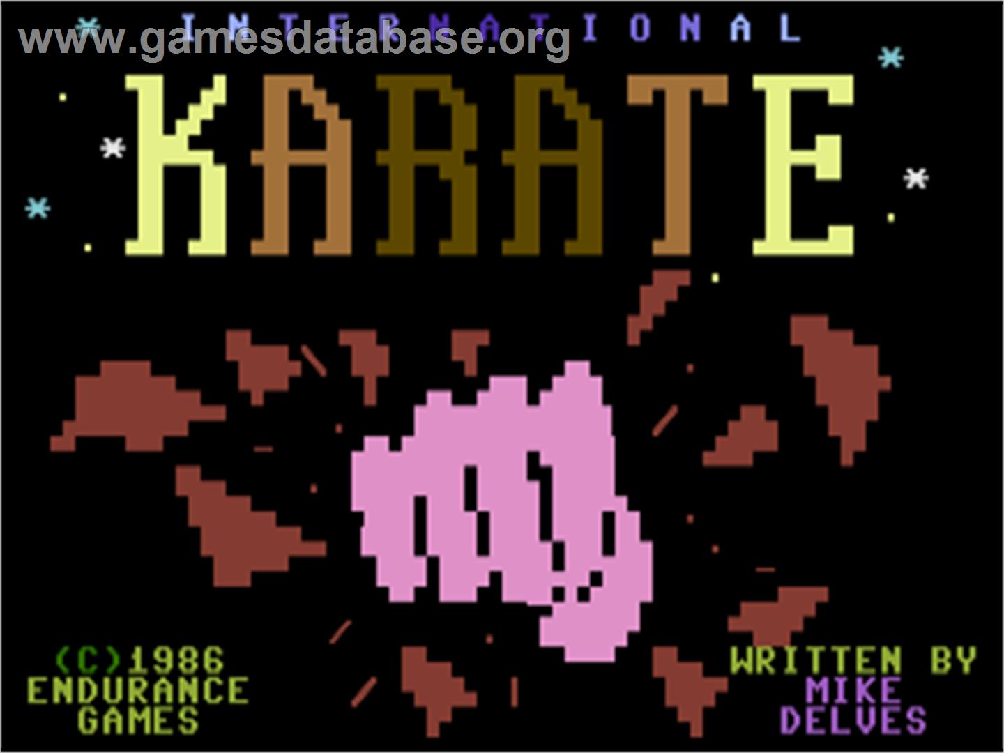 International Karate - Commodore Plus 4 - Artwork - Title Screen