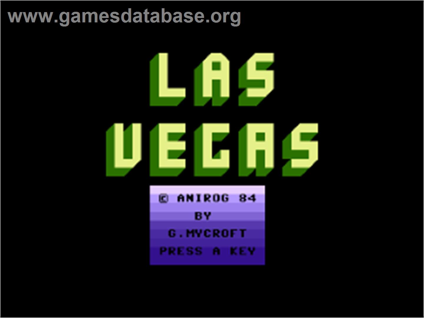 Las Vegas - Commodore Plus 4 - Artwork - Title Screen