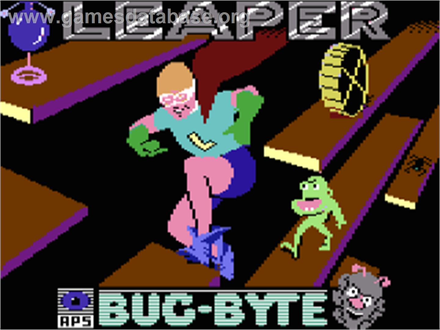 Leaper - Commodore Plus 4 - Artwork - Title Screen