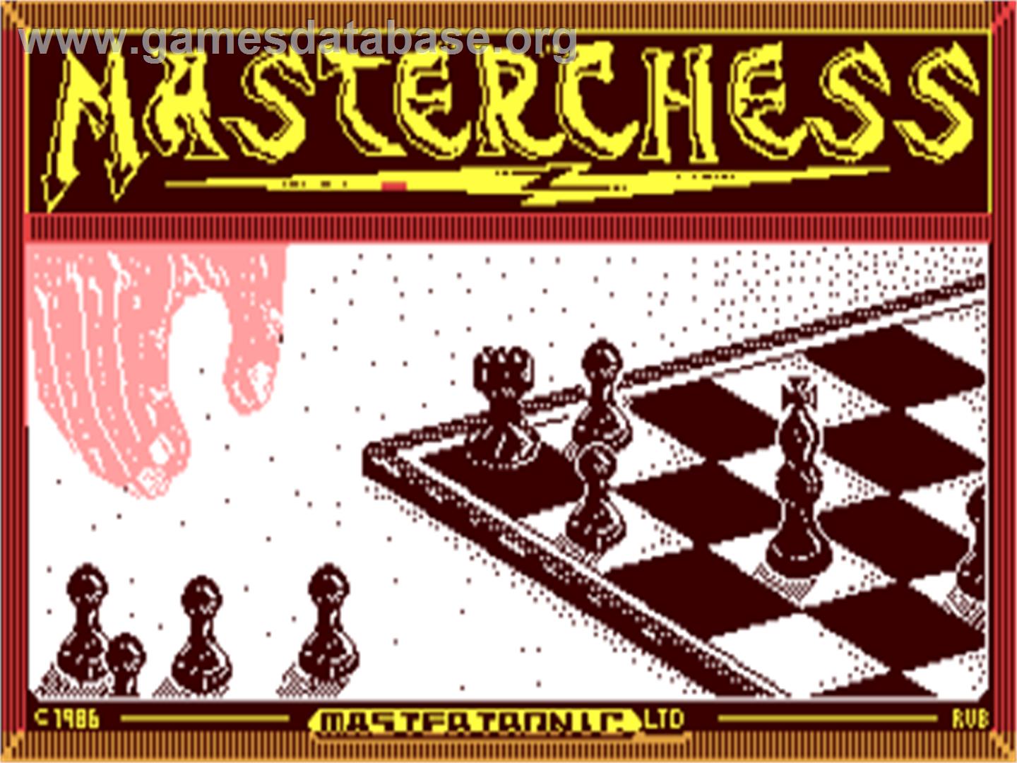Master Chess - Commodore Plus 4 - Artwork - Title Screen