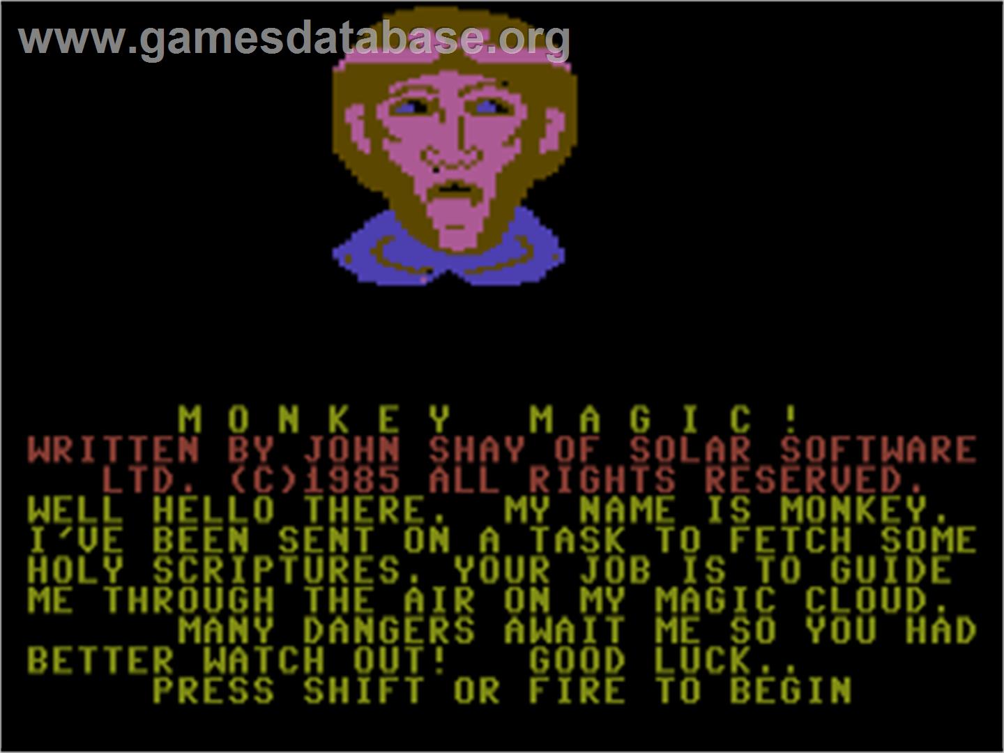 Monkey Magic - Commodore Plus 4 - Artwork - Title Screen