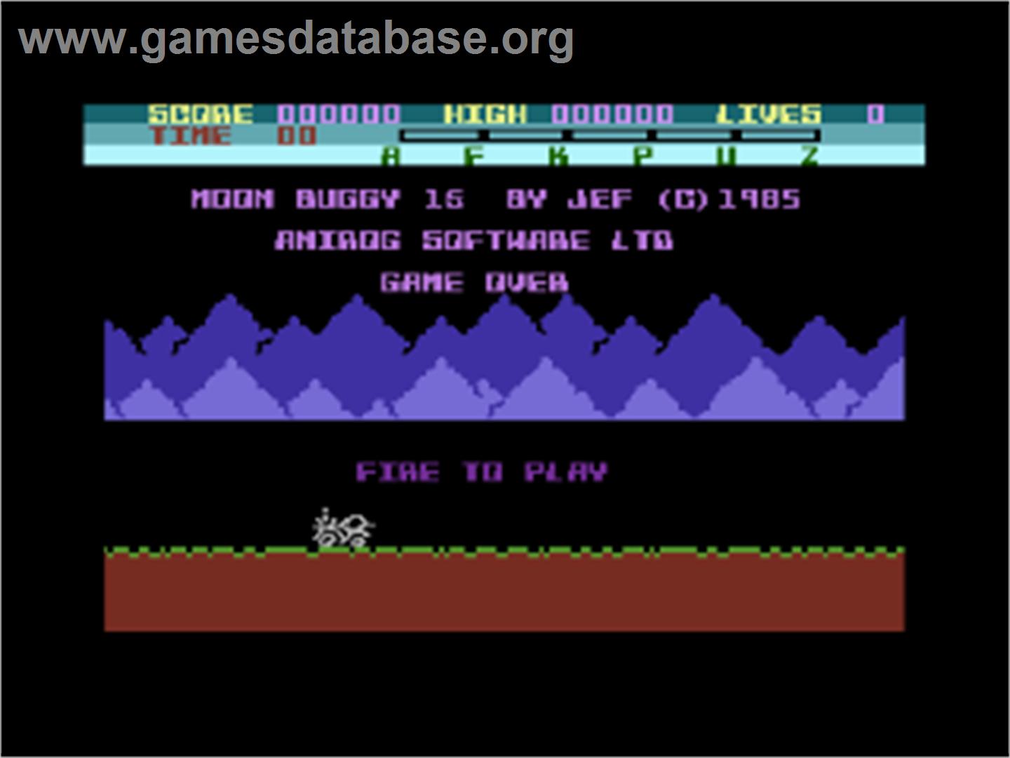 Moon Buggy - Commodore Plus 4 - Artwork - Title Screen