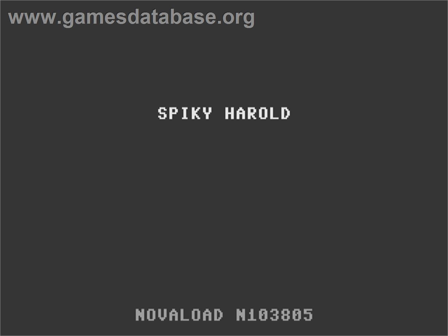 Spiky Harold - Commodore Plus 4 - Artwork - Title Screen