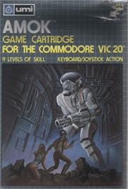 Box cover for Amok on the Commodore VIC-20.